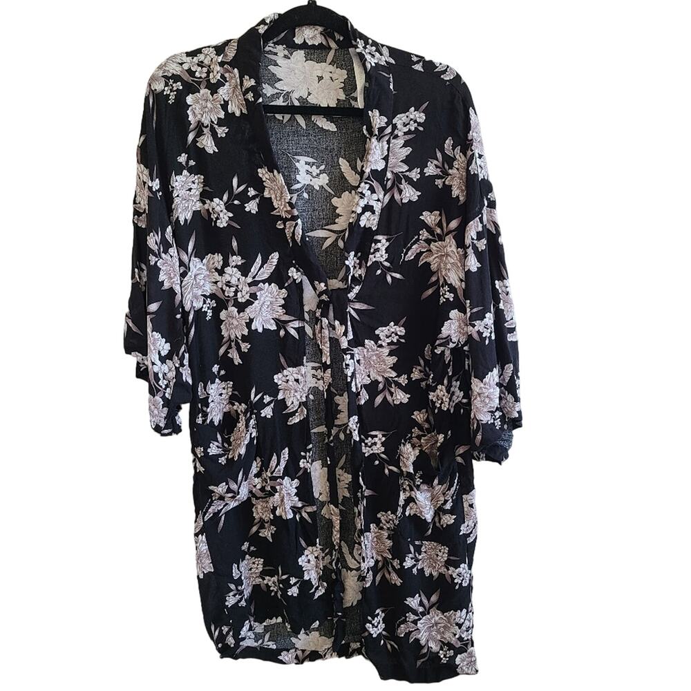 Spiritual Gangster Black Floral Robe